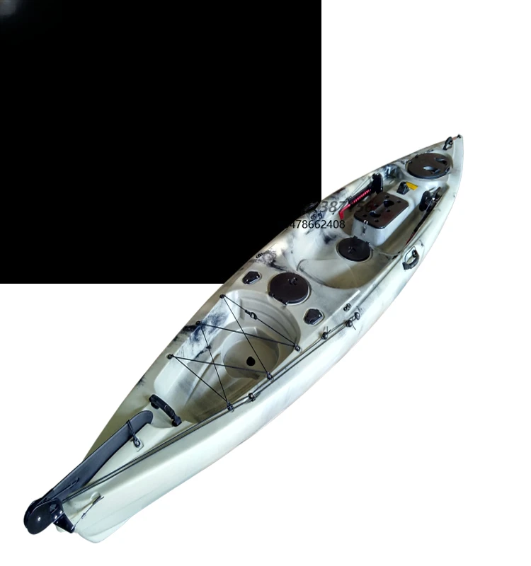 

Plastic fishing boat for sea fishing with foot pedals and luxurious seats