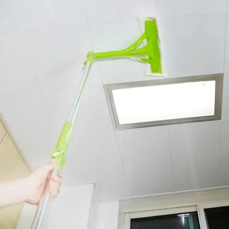 Telescopic High-rise Cleaning Glass Sponge Mop Multi Cleaner Brush Washing Windows Dust Brush Cleaning Steel Plastic Handle