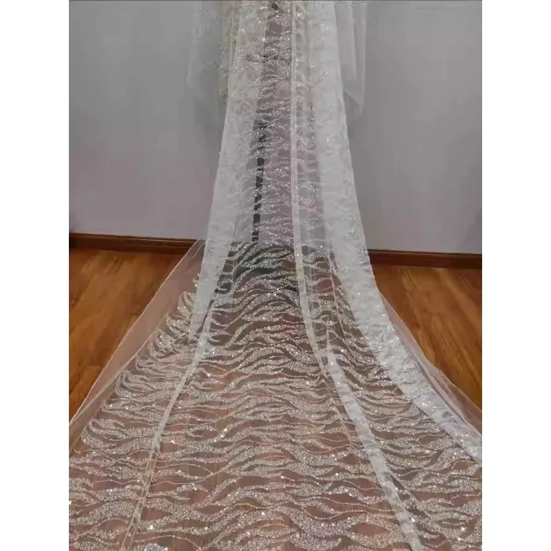 

Новый высококачественный серебряный бисер для ногтей с блестками, волнистый стиль, кружевная сетчатая ткань, свадебное женское платье, наклейка «сделай сам», украшения, аксессуары