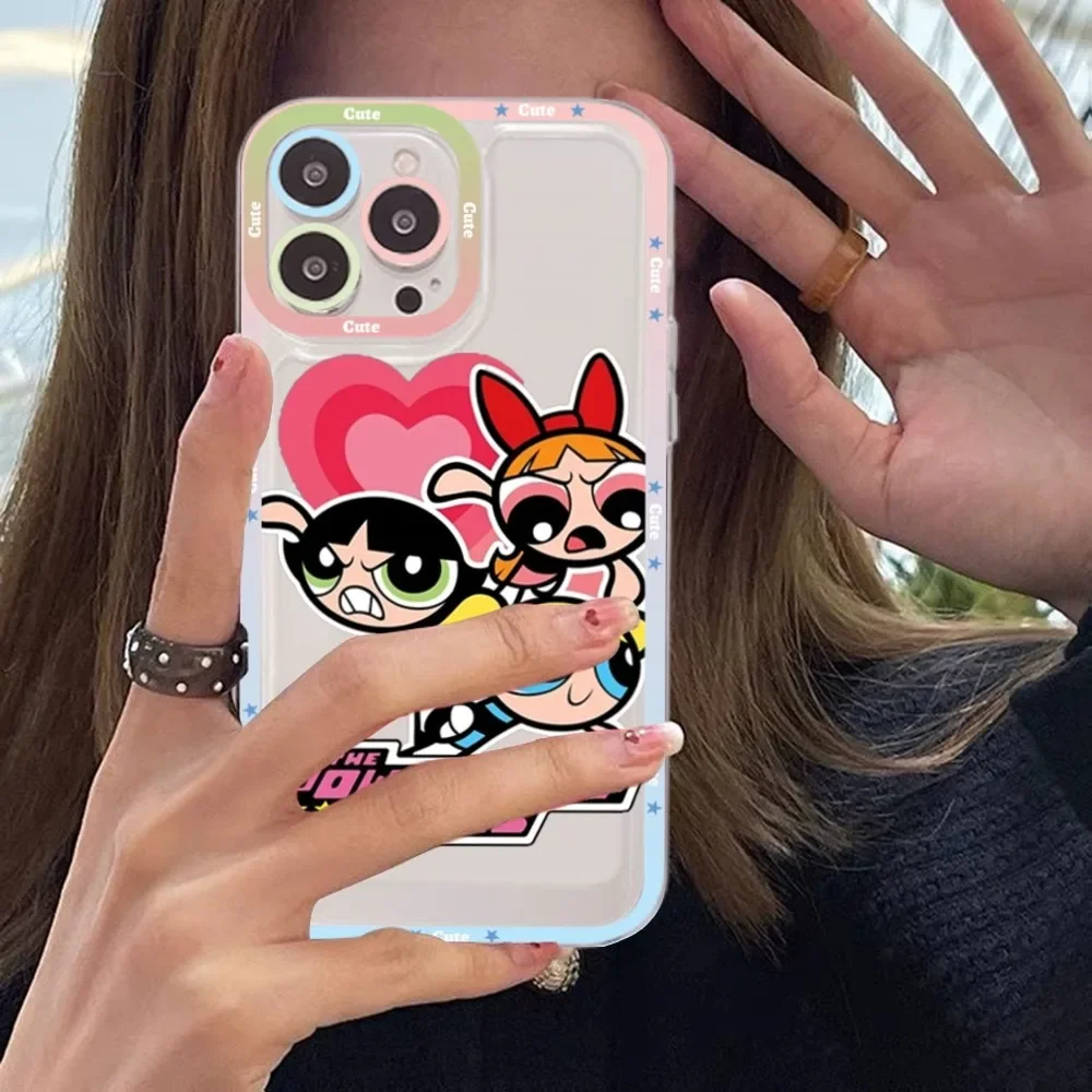 Cute-P-Powerpuffes-G-Girls Phone Case For Redmi 7 8 9 A For Redmi Note 5 7 8 9 10 11 Pro Max 4G 5G Funfas