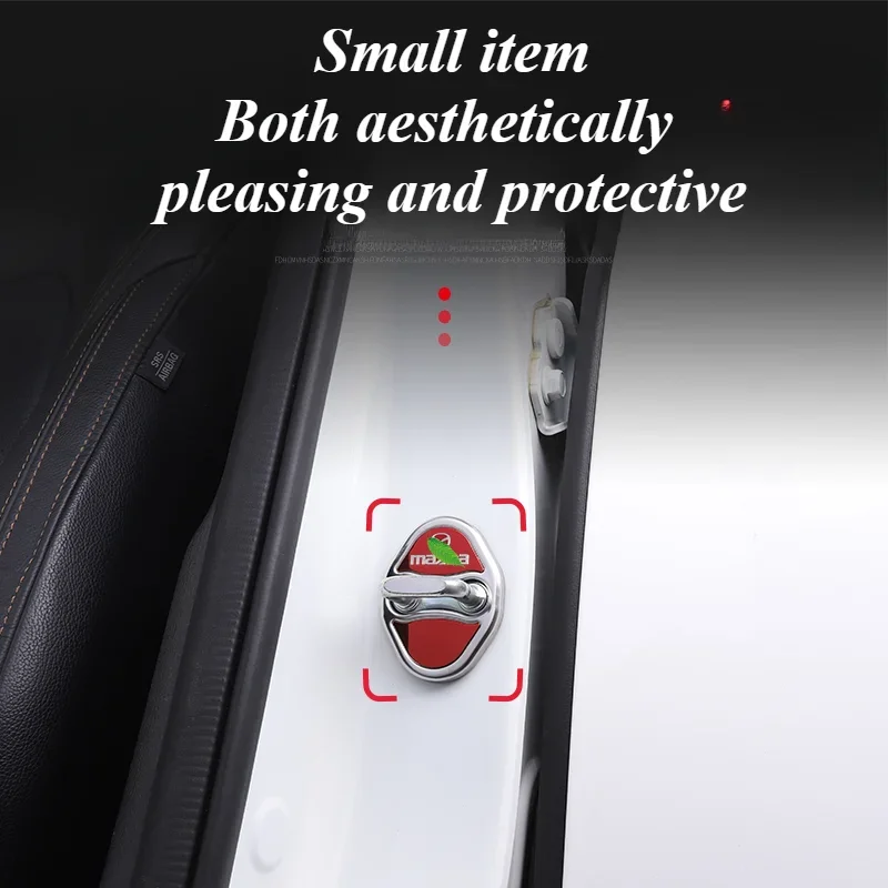 

Car Door Lock Protective Covers Styling Emblems Stainless Steel Anti-rust Protector Case Accessories for Mazda CX-5 2017-2024