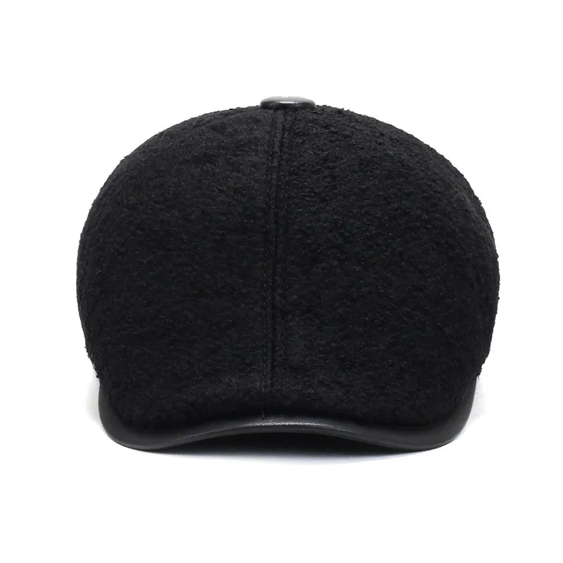 Men's Fashion Forward Cap Outdoor Cold Warm Ear Protection Windproof Cotton Cap Middle-aged and Elderly Duck Tongue Cap Sub