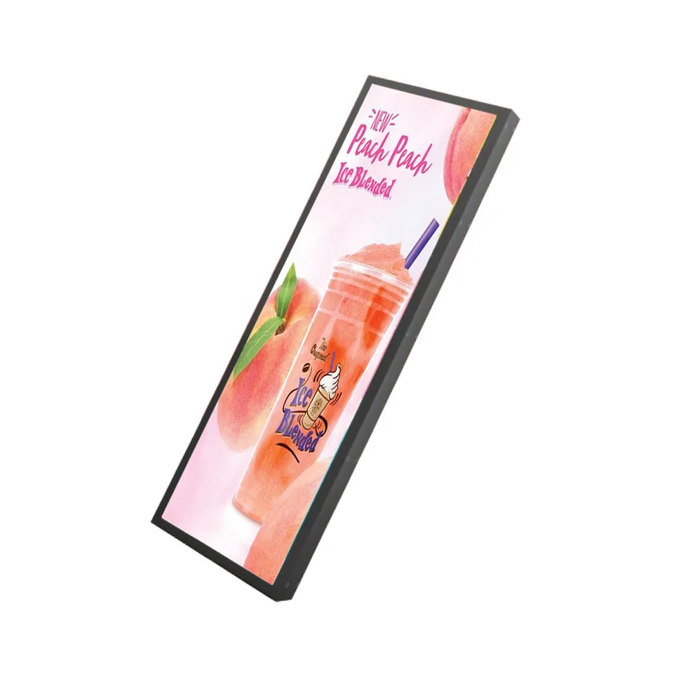 

Supermarket Ultra Wide Strip Shelf Edge Advertising Screen Digital Signage 35 Inch Menu Board Stretched Bar Display