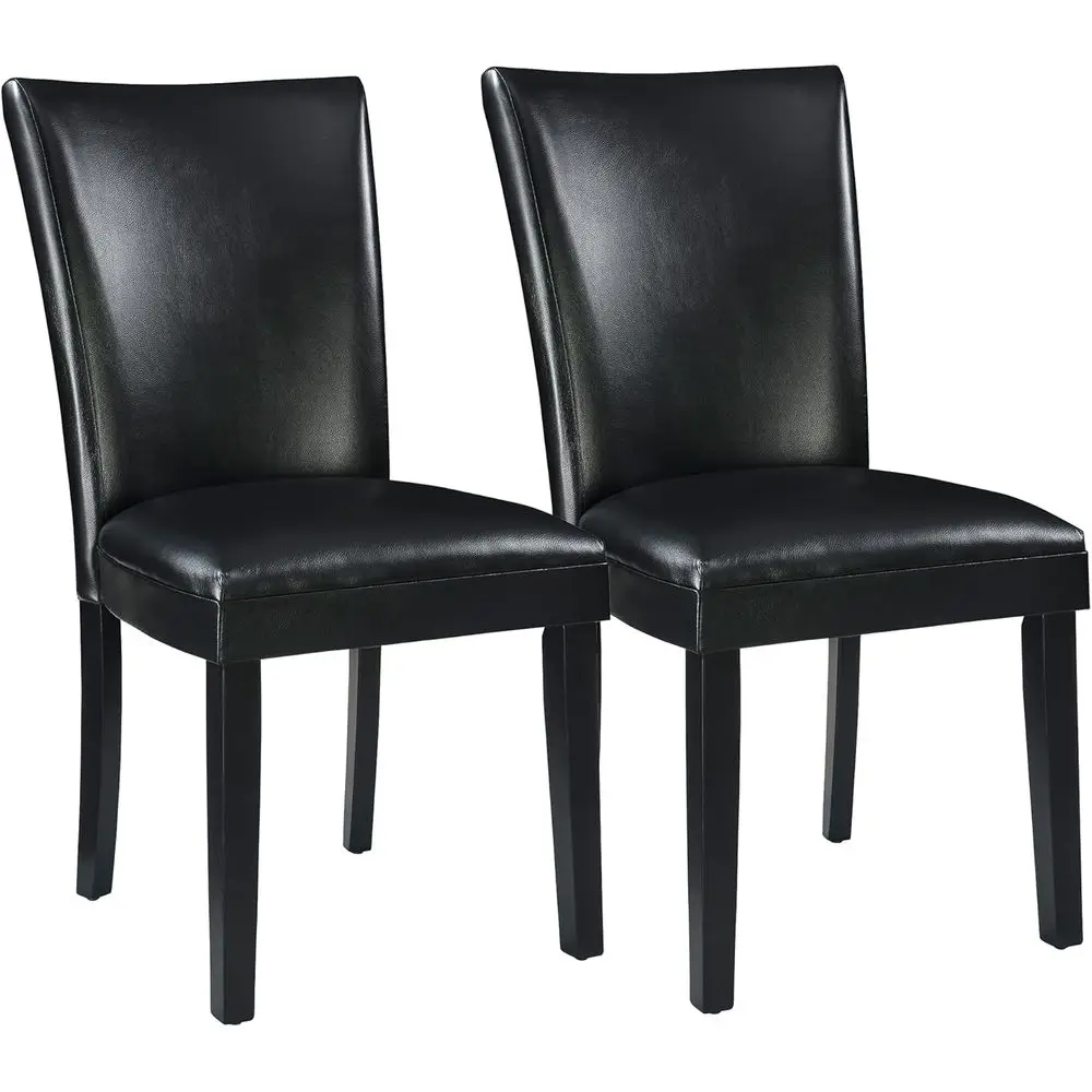 

Leatherette Parsons Chairs for Dining and Lounge Areas with Wooden Legs