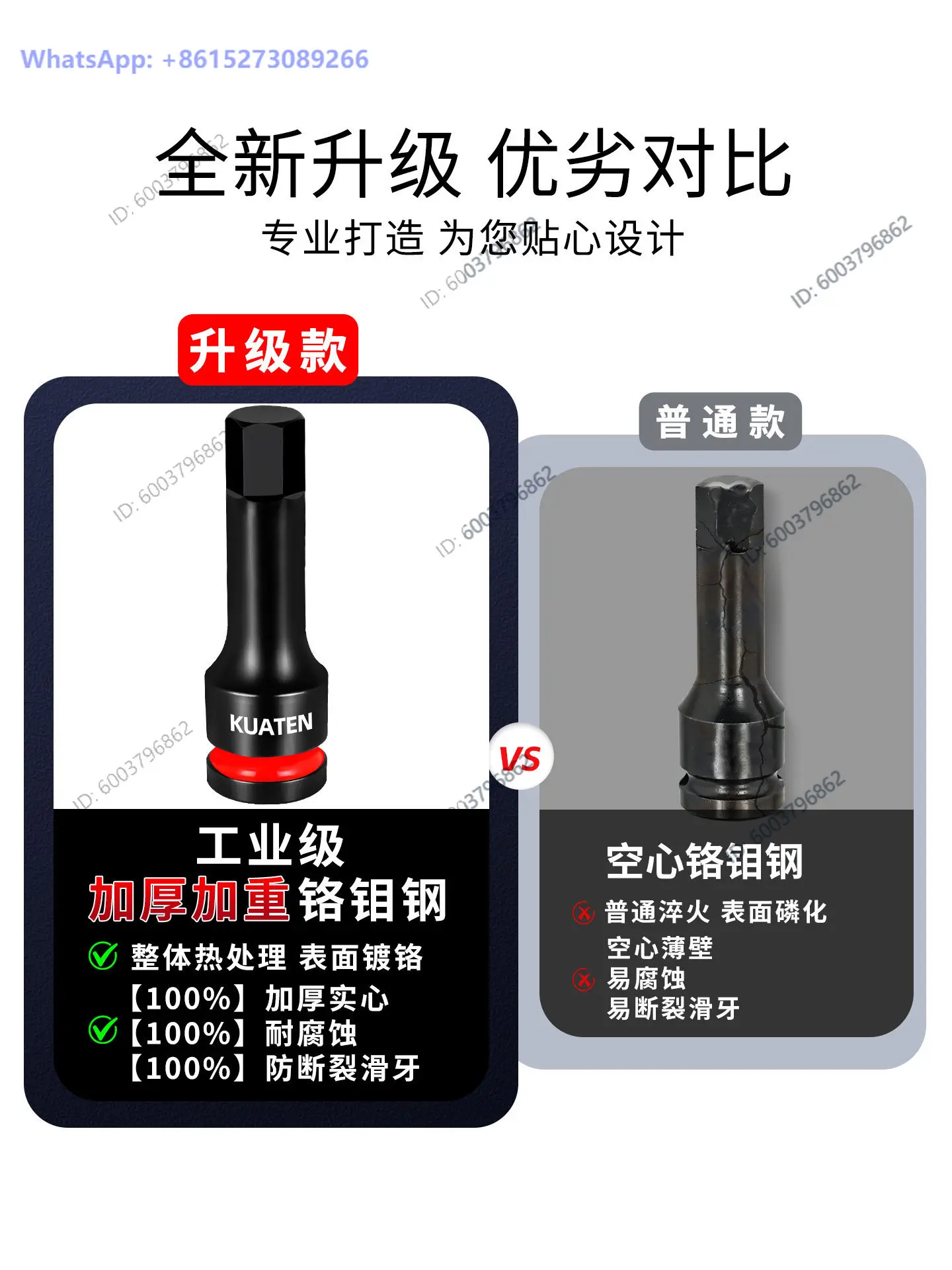 Electric wrench inner hexagonal sleeve set, batch head inner hexagonal pneumatic air cannon 12-angle plum blossom big