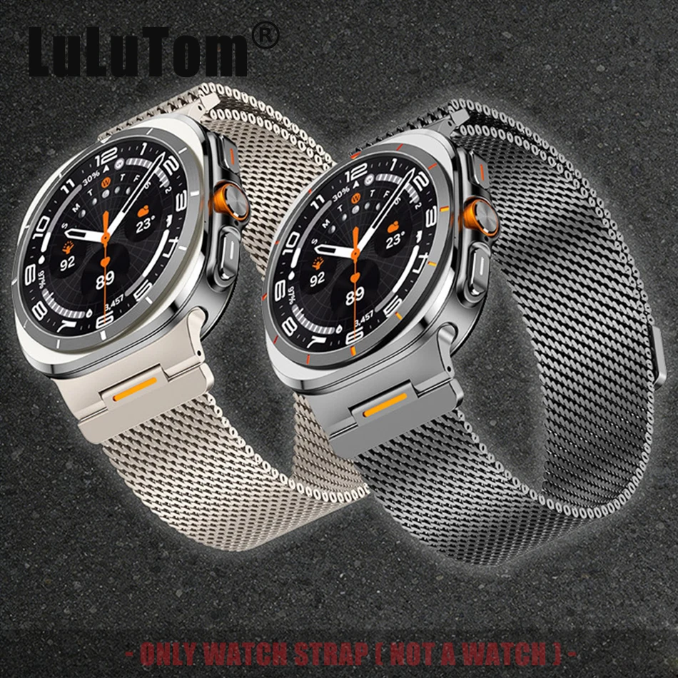 

Миланский ремешок для Samsung Galaxy Ultra Watch 2025 47 мм с магнитной застежкой для GALAXY Watch 8 40/44 мм / Classic 46 мм, сменный ремешок