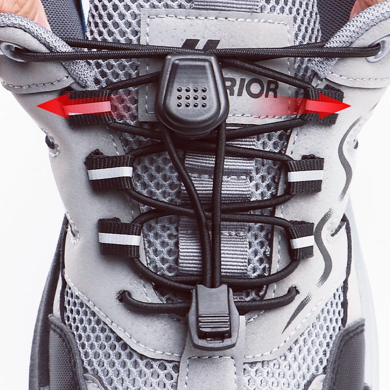 Easy On Off No Tie Shoelaces with Dot Button Quick Lock, Stretch Elastic Laces for All Athletic & Casual, Time-Saving Lazy Laces