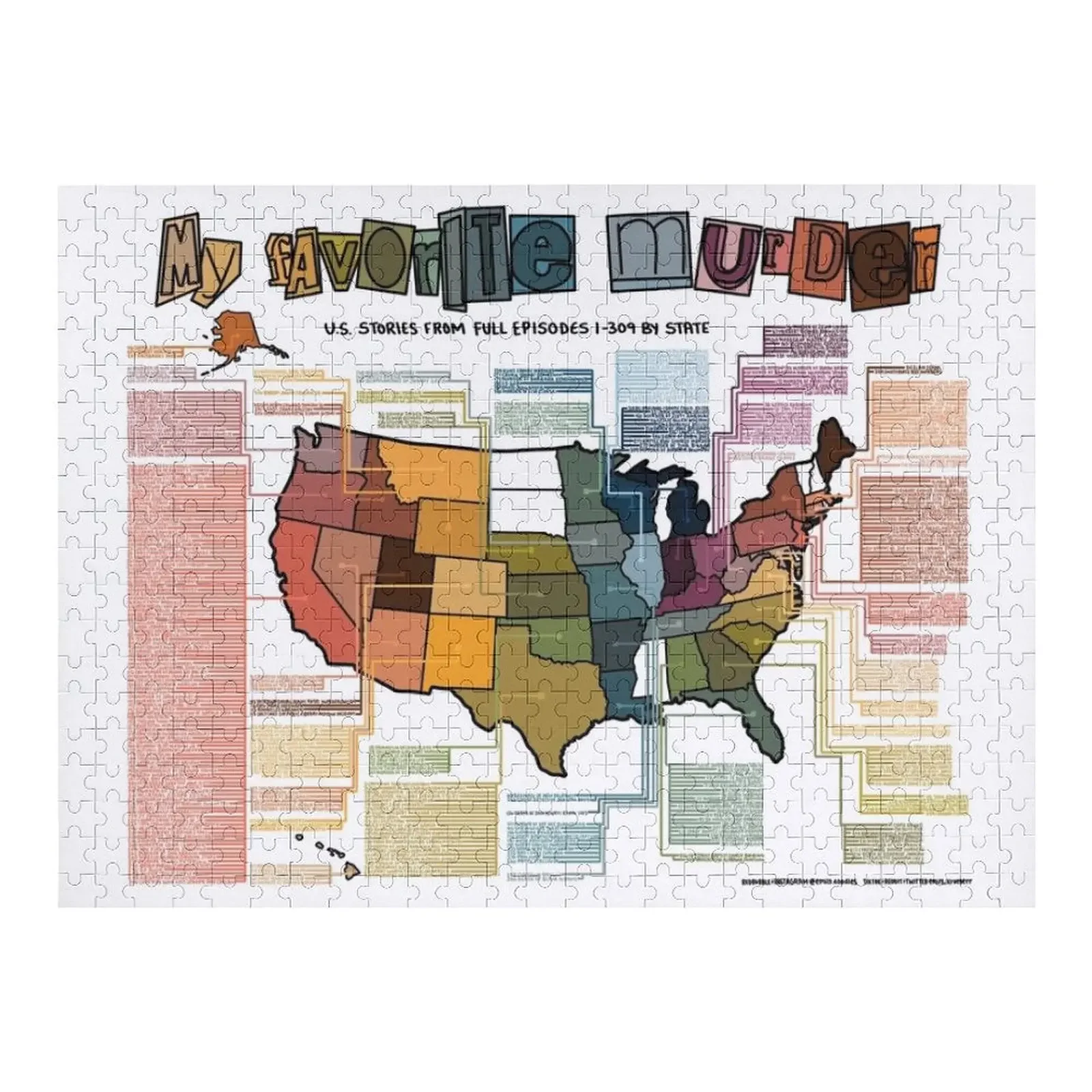 

MFM US Story Map Jigsaw Puzzle Custom Photo Custom Gifts Personalized Child Gift Puzzle