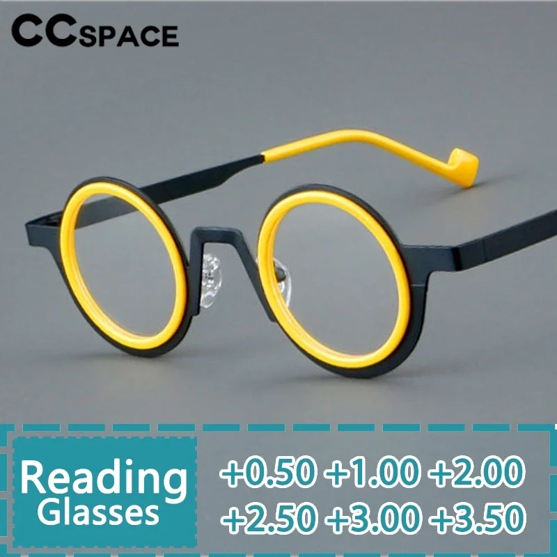 High Quality Acetate Reading Glasses Men Women Popular Round Retro Presbyopia Eyeglasses +50+100+150+200+250+300+350 300832