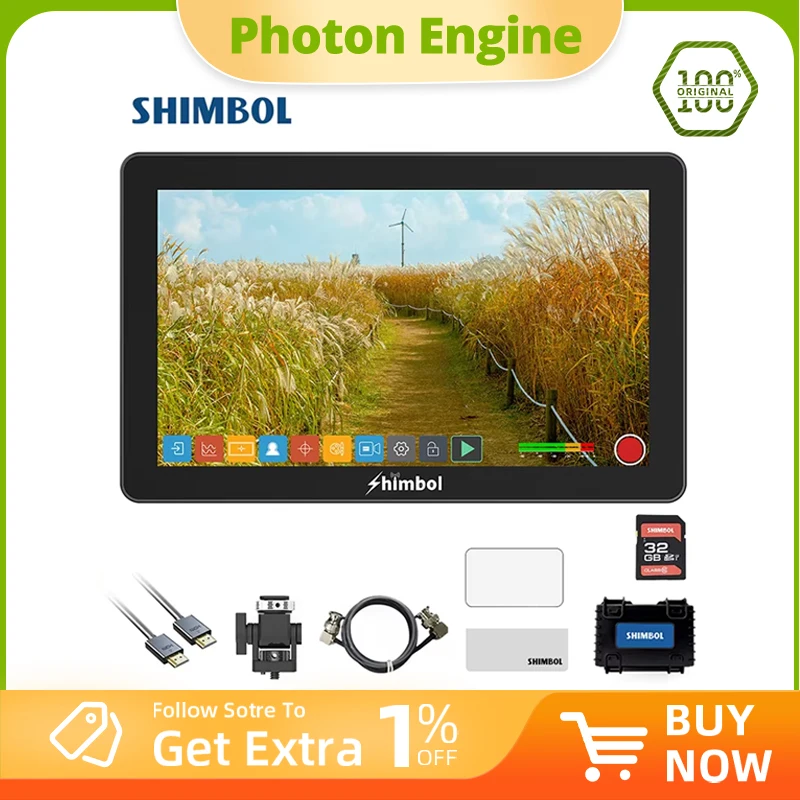 Monitor de campo para cámara SHIMBOL M7 Memory 7 Pro de 7 pulgadas con pantalla LCD Full HD, grabación de video, 2200nit, pantalla táctil, HDMI/SDI, 3D-LUT