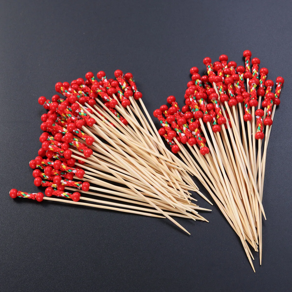 

Disposable Wooden Picks Eco-friendly Non-toxic Safe Food Cocktail Fruit Appetizer Party Christmas Bamboo Sticks