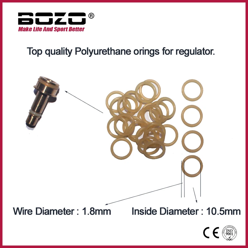 HPA Tank Regulator Valve Piston Bigger Seal Polyurethane O-ring Oring Sealing 90 Duro 20/50pcs