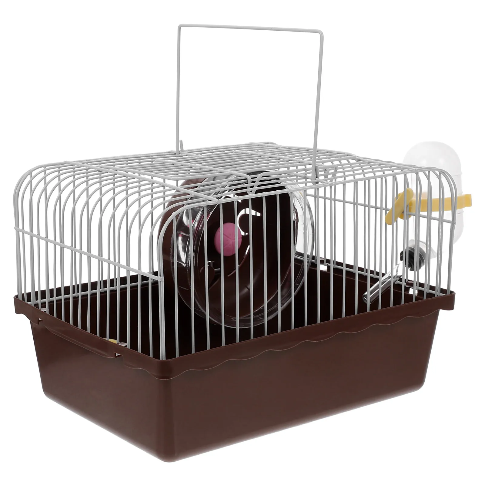 

Hamster Cage Travel Portable Carrier Transport Breeding Pet Running Brown Hamster Chinchilla Bunny Bird Turtle Habitat Toy ABS
