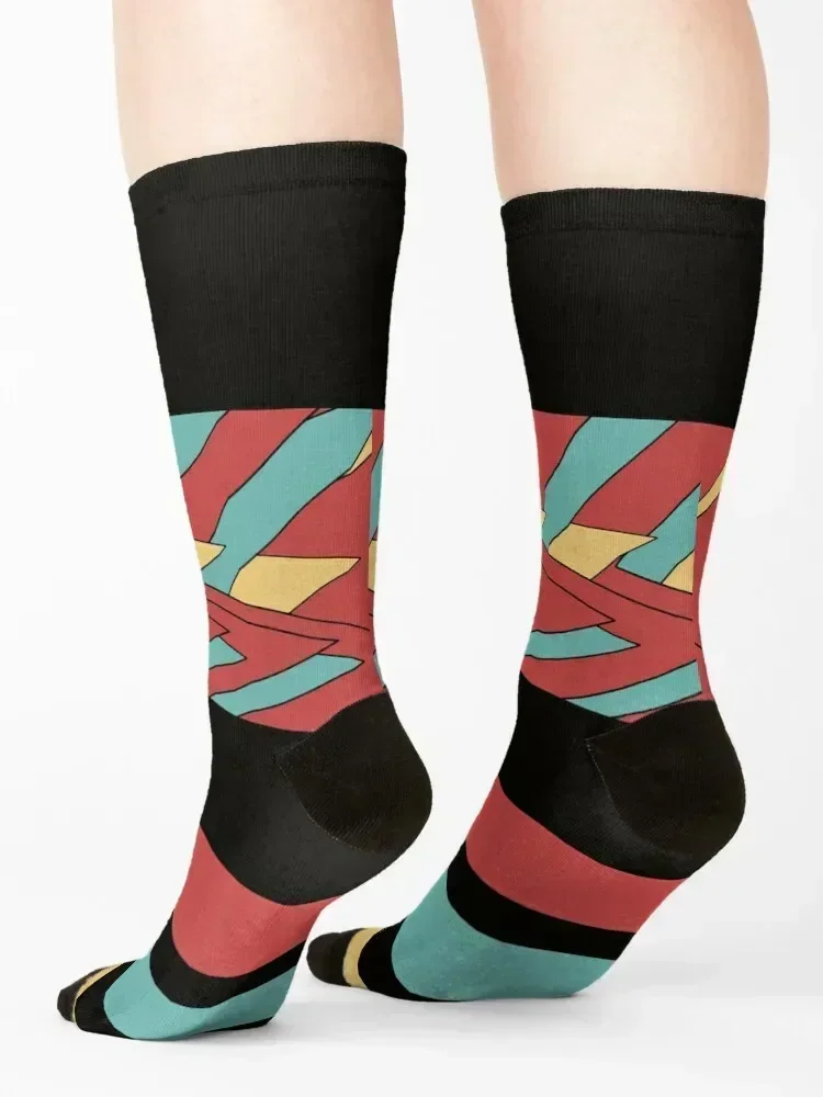 جوارب بنمط Zig-Zag للمشي لمسافات طويلة، جوارب رياضية شفافة للرجال #4