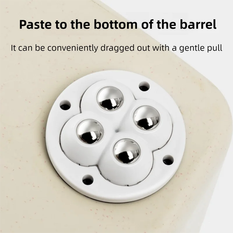4Pcs/Set Furniture Wheel Self Adhesive Silent Casters Stainless Steel/Nylon Roller 360° Rotating Pulley Cabinet Universal Wheels