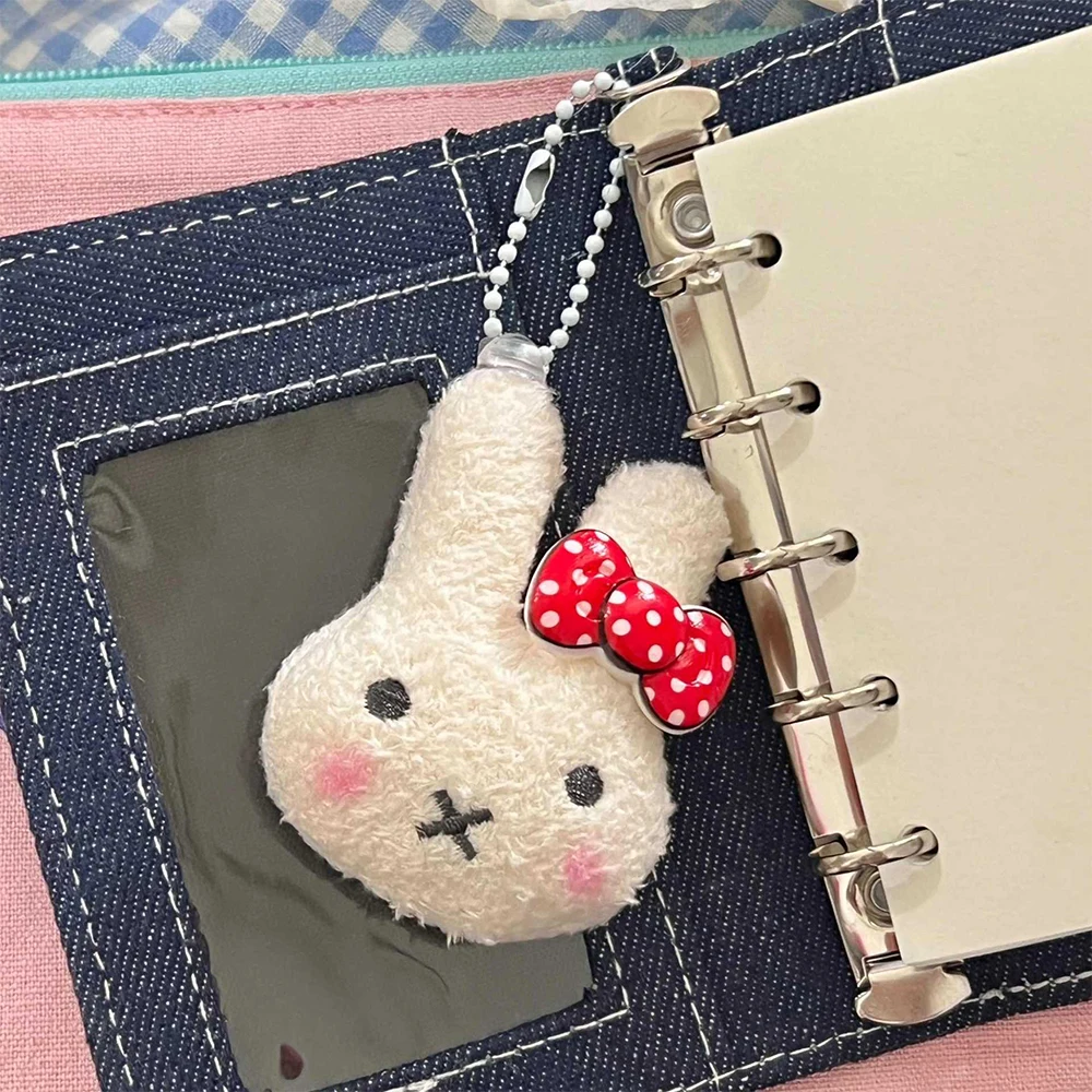 Miffy kawaii bonito pingente em pó blush hairpin broche saco dos desenhos animados pingente decoração chaveiro presente brinquedos para menina