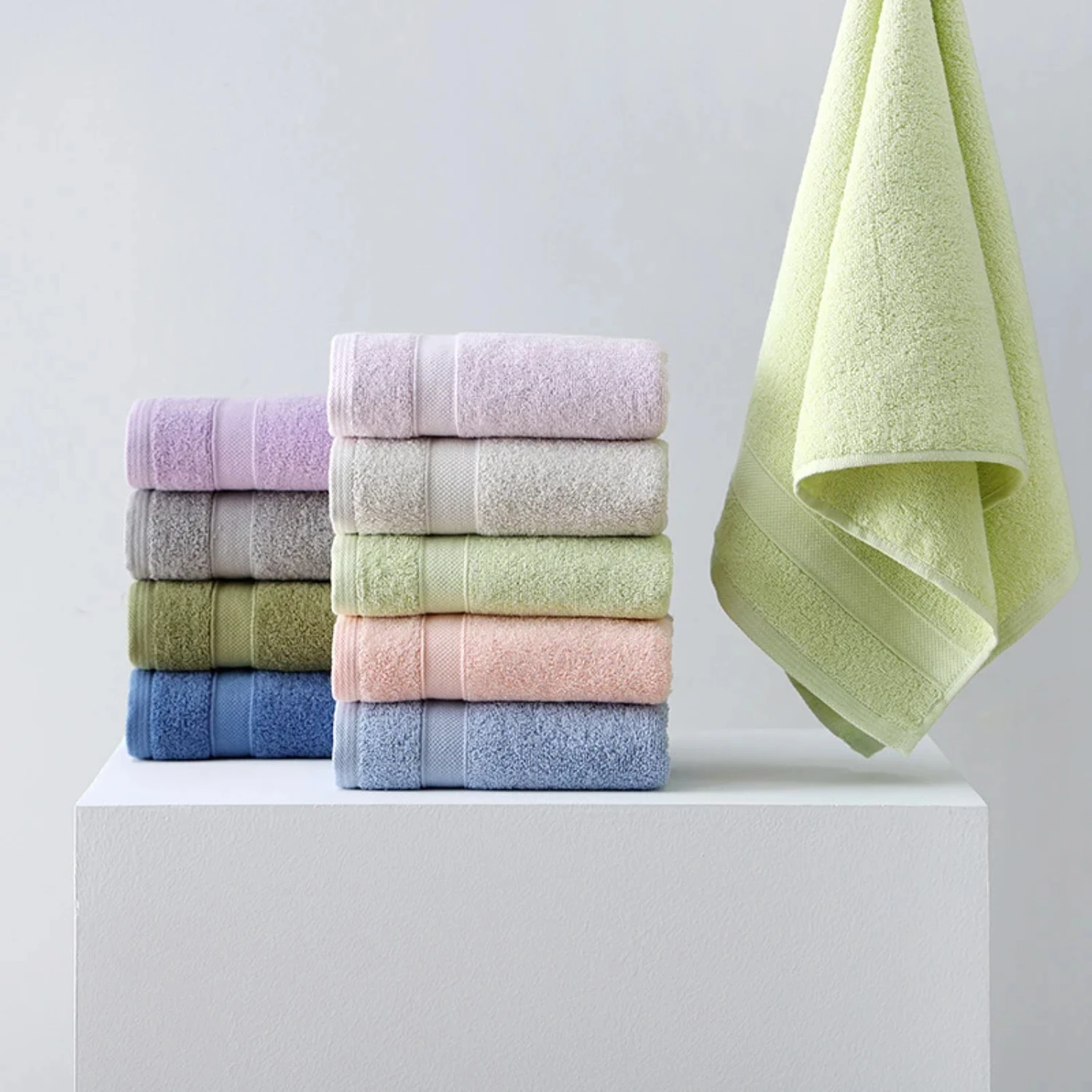 Super Absorbent, Fluffy, and Soft American Design Pure Cotton Facial Towels - Must-Have Household Towels for Daily Use - Perfect