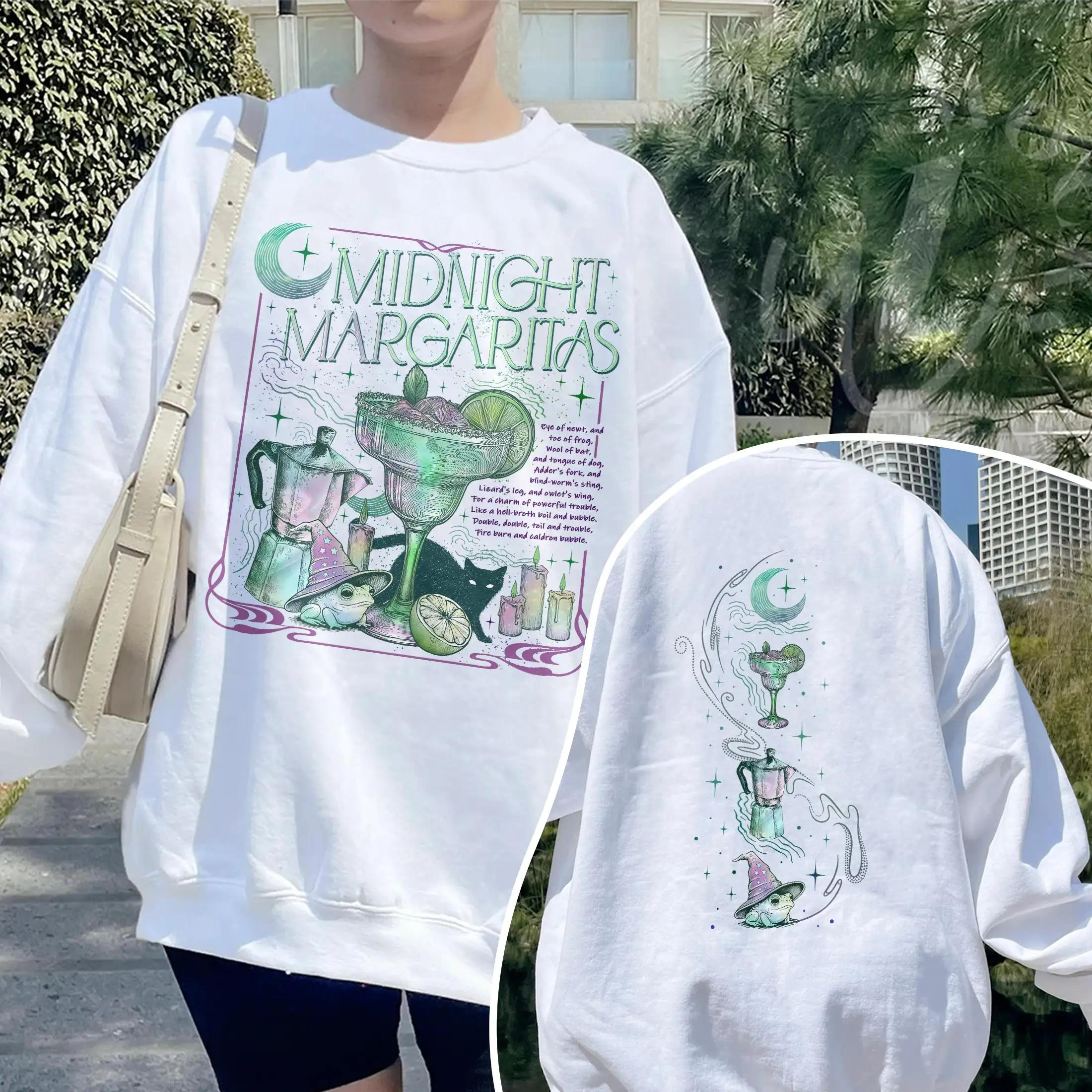Midnight Margaritas Shirt, Witchy Tequila Sweatshirt, Halloween Spooky Drinking Tshirt, Practical Magic Fan Gift