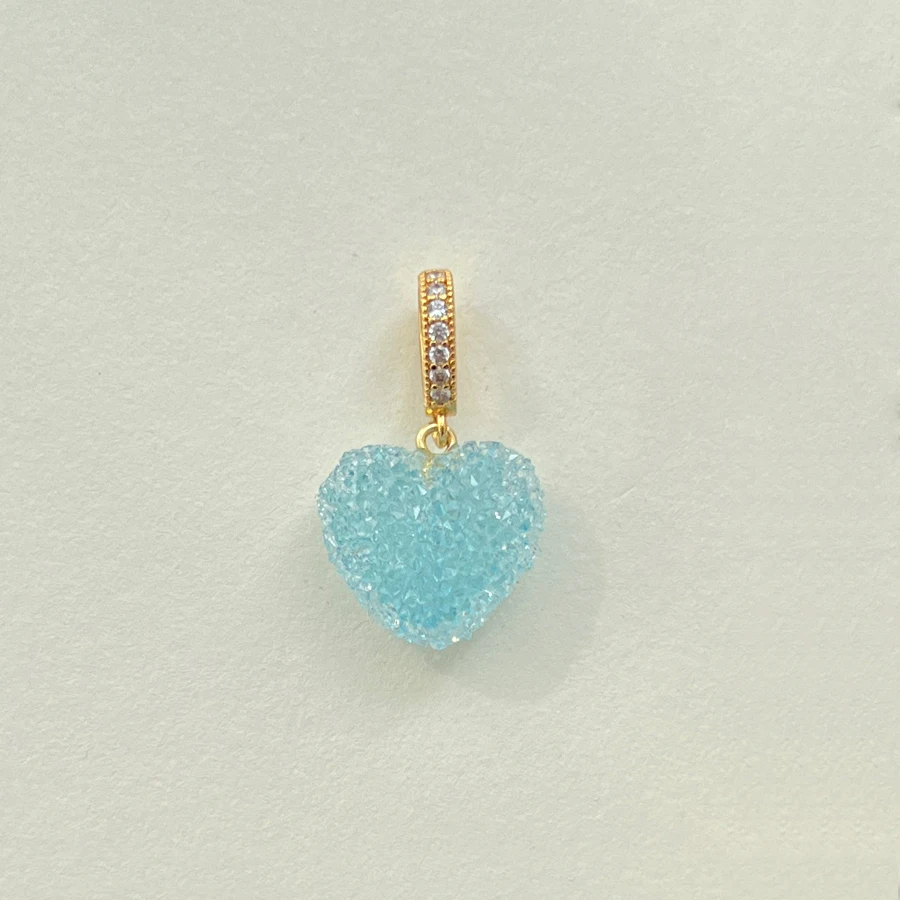 Kleurrijke Hart Hanger Trendy Engelse Woorden Hars Liefde Hart Zirkoon Charm Sleutelbeen Kettingen Ketting voor Vrouwen Y2K Mode-sieraden