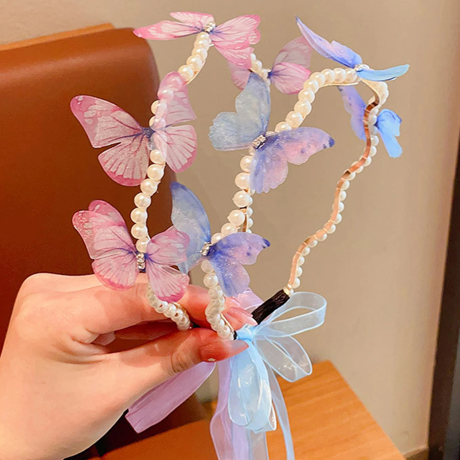 Fashion Tassel Hairband Novelty Headbands for Women Girls Sweet Butterfly Simple Streamer Tassel Headband Girls Hair Accessories