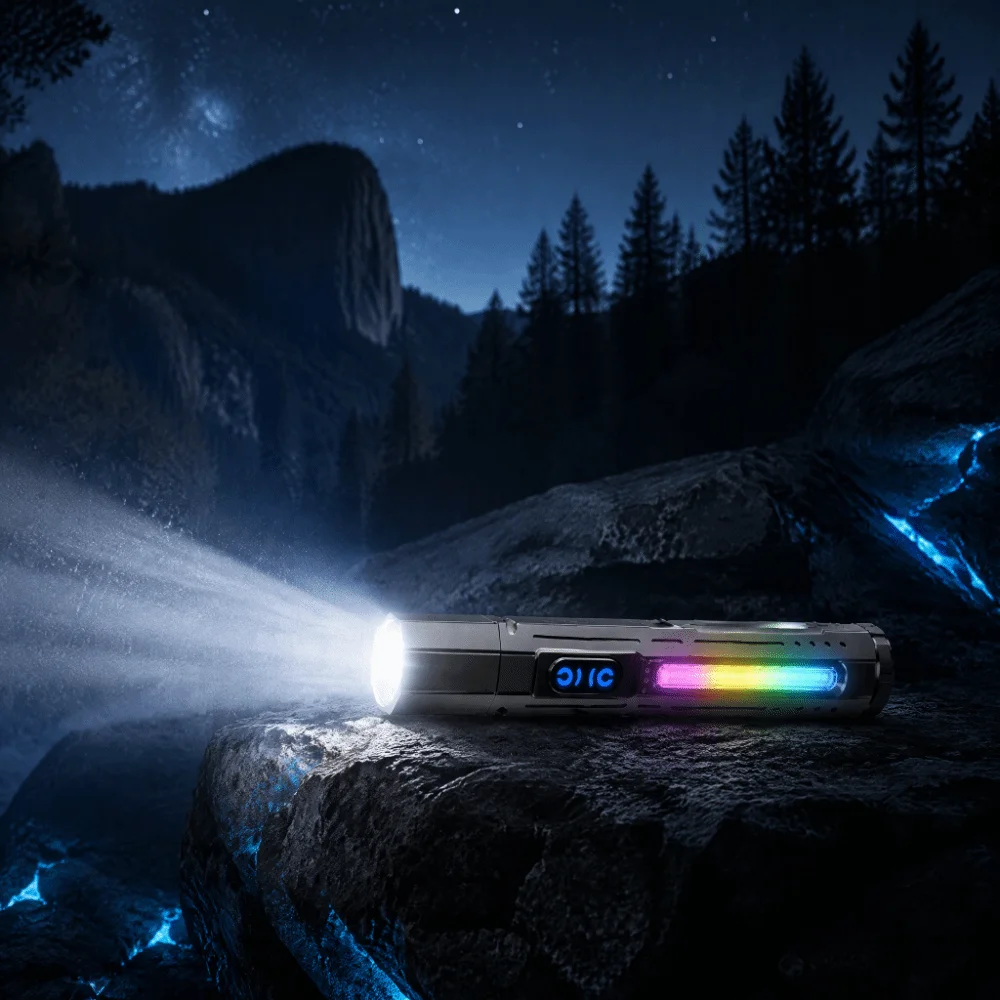Magnetic Base LED Inspection Light Portable Waterproof Rechargeable Flashlight USB Charging Dual Light Beads Work Torch Campers