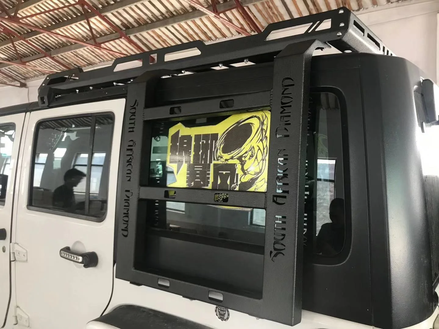 قطع غيار السيارات الملحقات الخارجية رف أمتعة السقف مع/بدون أضواء مع سلم لـ j-eep Wranler JL 2018-2020 #5