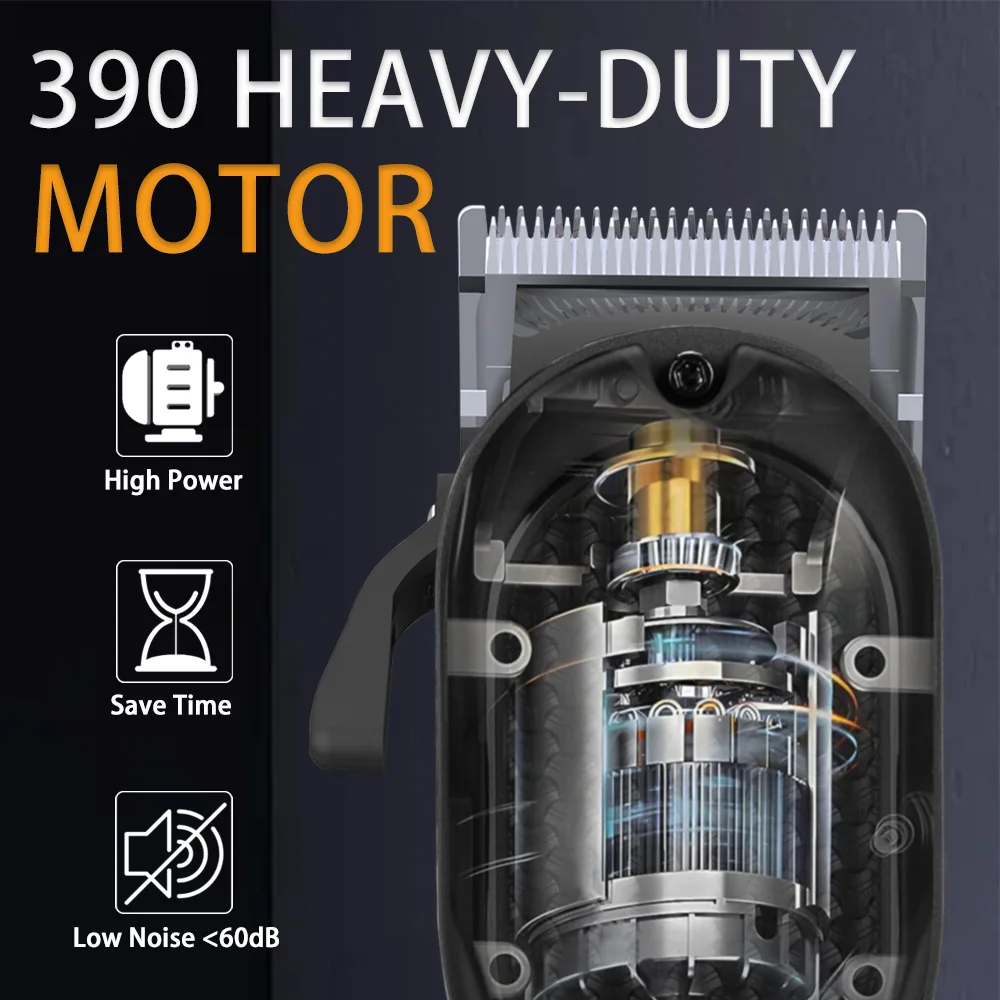 USB Rechargeable Professional Hair Trimmer for Men Lithium Battery LED Display Home Haircut Machine Easy-to-Use Hair Clipper