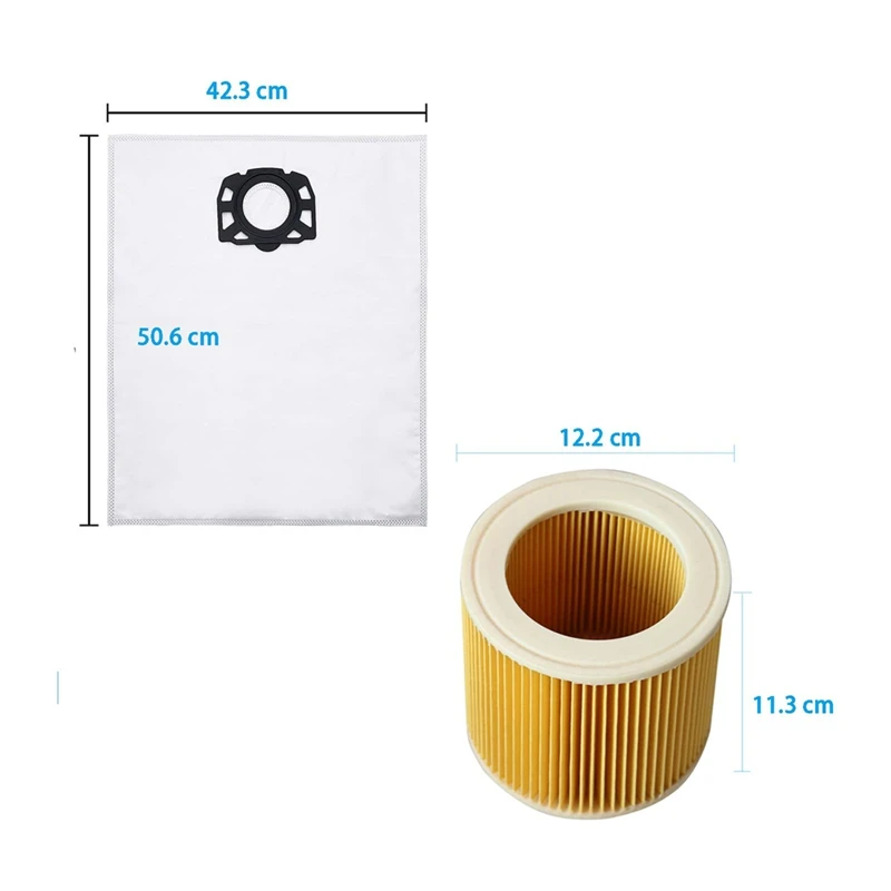 Bag Filter Replacement Parts For Karcher WD2 Plus WD3 WD3P WD 3 Premium WD 3 Battery MV3 Wet Dry Vacuum Cleaner