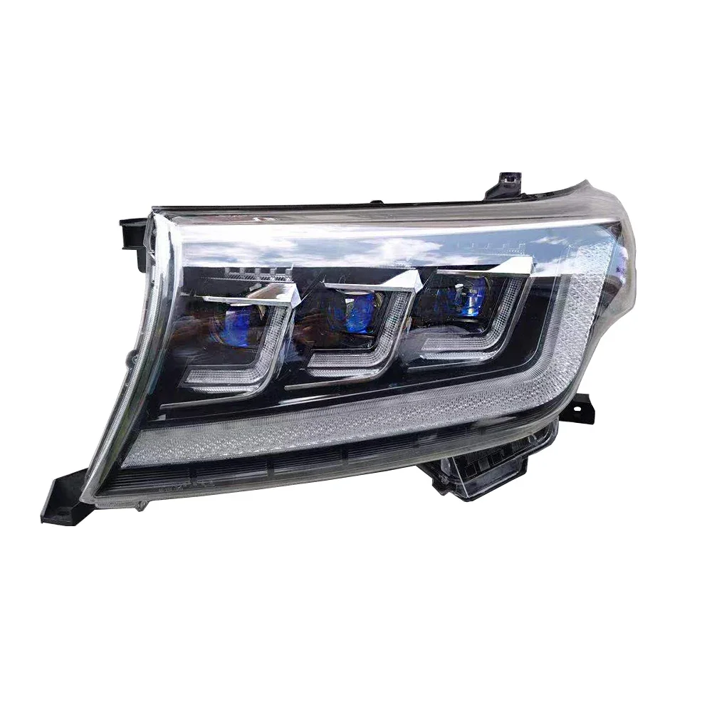 High Quality Headlights For TOYOTA Land Cruiser LC200 2008-2015 Year Upgrade 3 Lens LED Headlights