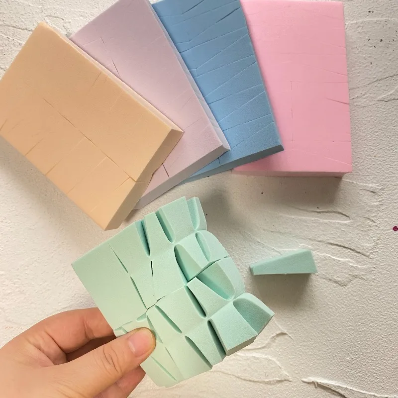 Esponja de pintura artística, Mini esponja Triangular de 24 cortes, cepillo absorbente/hidratante/de limpieza para pintura Gouache de acuarela