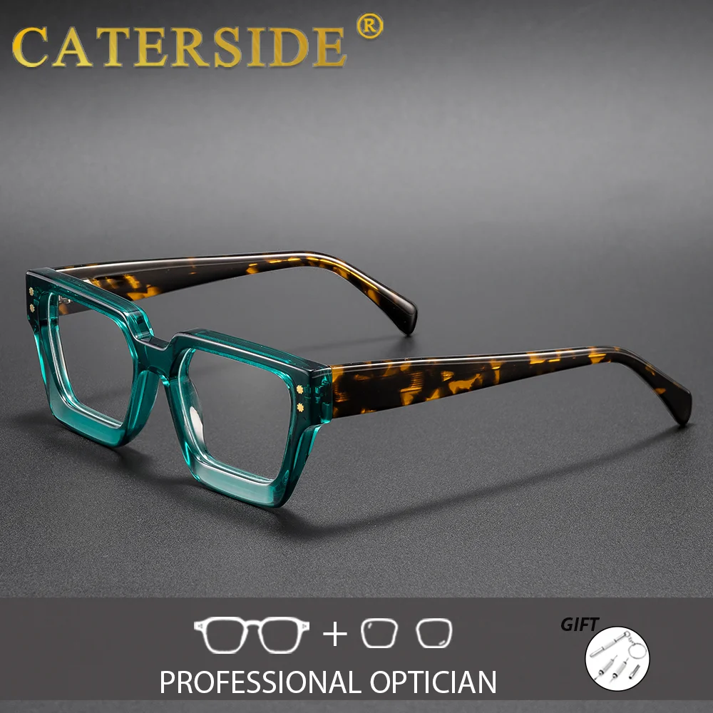 

CATERSIDE New Fashion Men Optical Glasses 1.56 Refractive Index Anti Blue Light Prescription Glasses Women Gift Reading Glasses