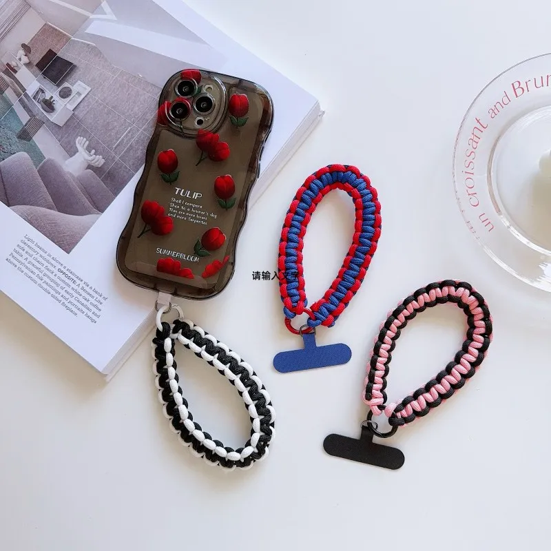 Fashion Colorful Strap Phone Lanyard Hanging Decoration Can Be Carried Twist Rope Anti-loss Pendant Strong Wrist Short Straps