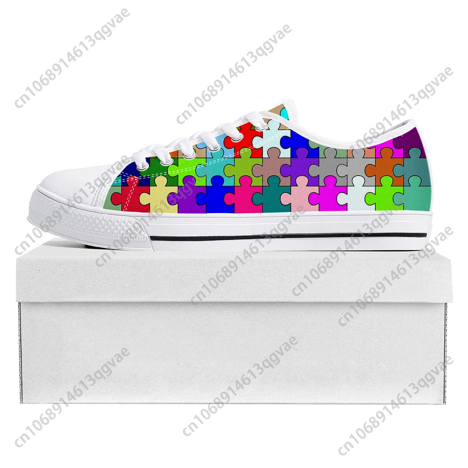 

Puzzle Printing Pop Low Top High Quality Sneakers Mens Womens Teenager Canvas Sneaker Prode Casual Couple Shoes Custom Shoe