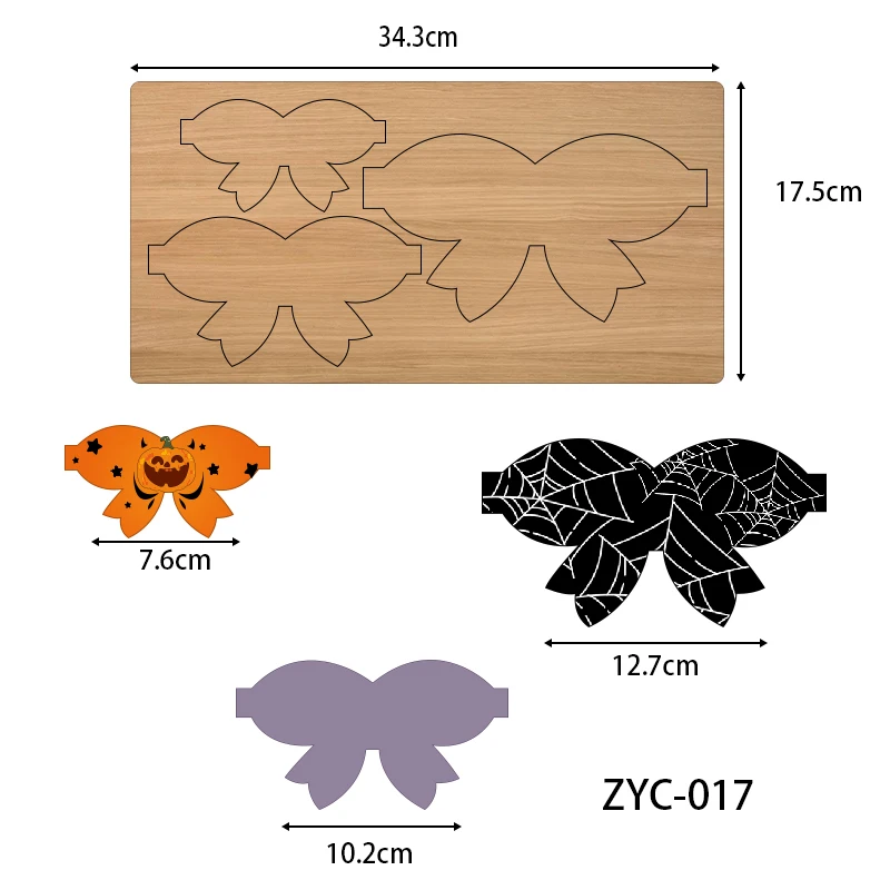 

ZYC-017 bow wooden cutting mold suitable for die-cutting machines