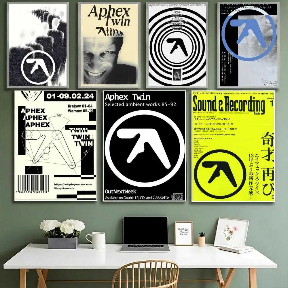 DJ A-Aphex T-Twin Cool Album Poster HD Waterproof High-Toughness Self-Adhesive Wall Decor Universal