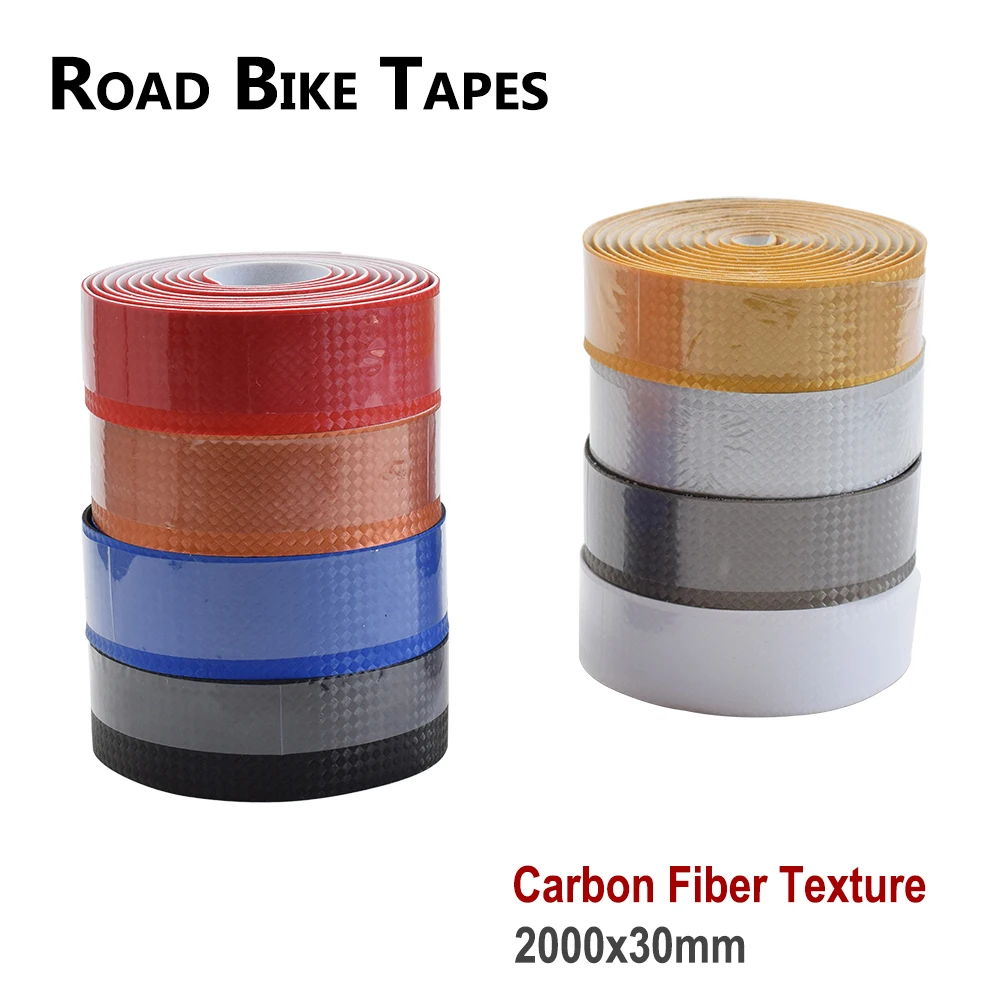 Road Bike Handlebar Grip Carbon Pattern 30x2000mm Anti-Skid Fixed Gear Bicycle Drop Bar Tape