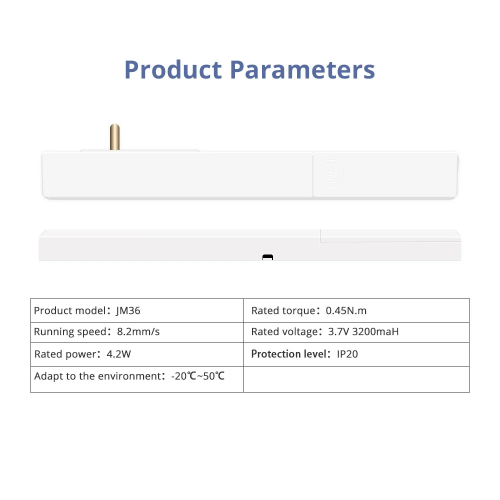 Blindsmart Tuya Zigbee Plantation Shutters Motor, Smart Electric Motor Opener for Plantation Shutters