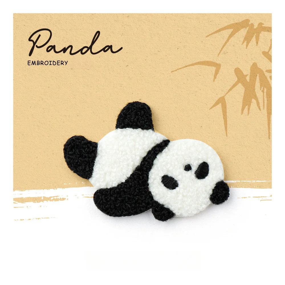 Soft Exquisite Embroidery Panda Pin Cute Kawaii Panda Brooch Cartoon Breastpin Cloth Badge Bag Decoration