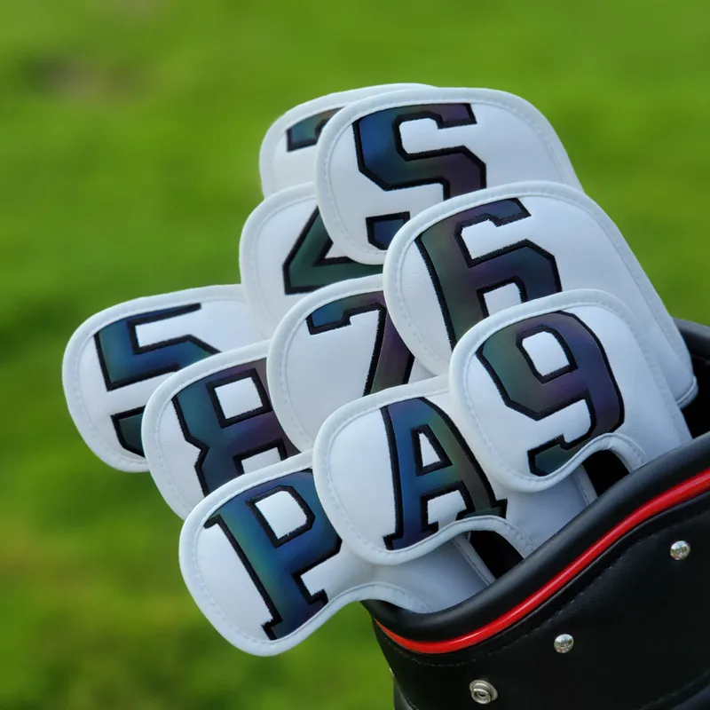 

Colorful number long version iron club headcover,Golf club head cover with Interchangeable Magnetic ,Unisex