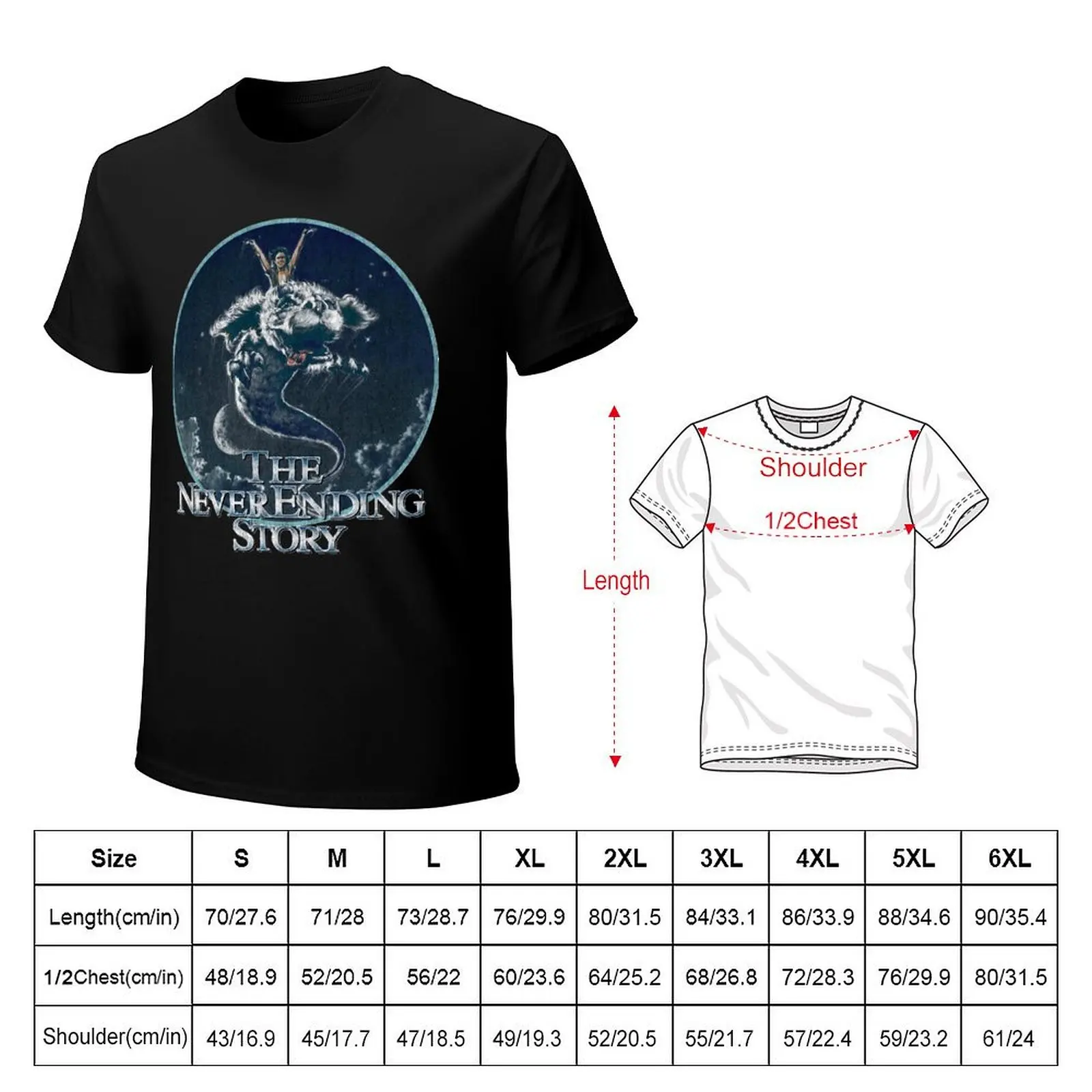 The-Neverending-Story-Classic- T-Shirt Retro Style Print Casual Top