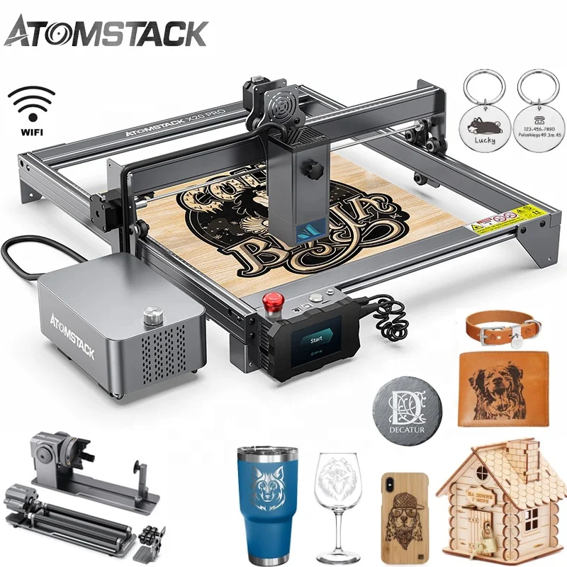

X20 S20PRO 130W DIY Wifi With Air Assist Laser Portable CNC Cutting Wood Acrylic Marble Metal Laser Engraving Machines