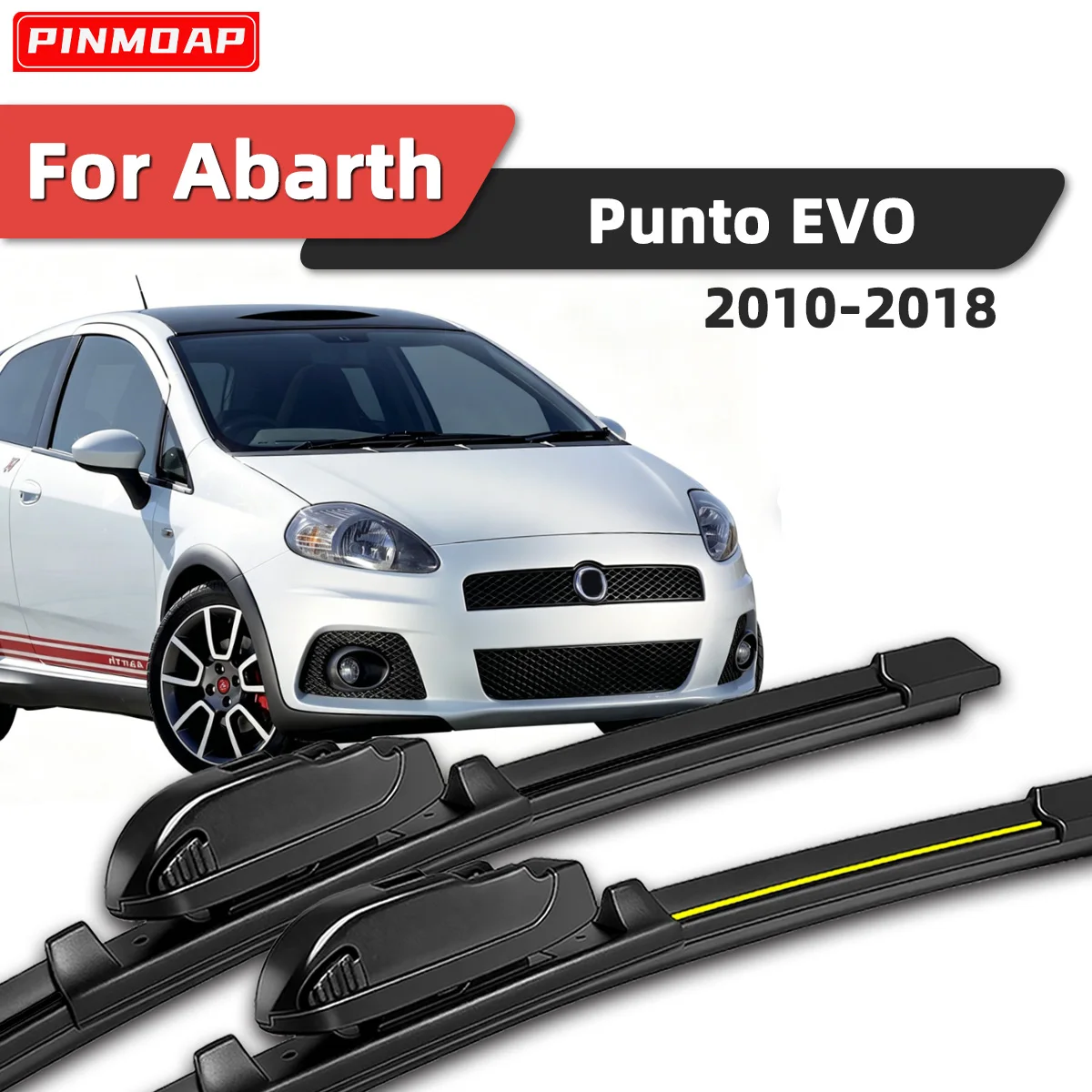 

2PCS Front Windshield Wiper Suitable For Abarth Punto EVO 2010-2018 car Front Windshield Silent Wiper Automotive Parts 2017 2016