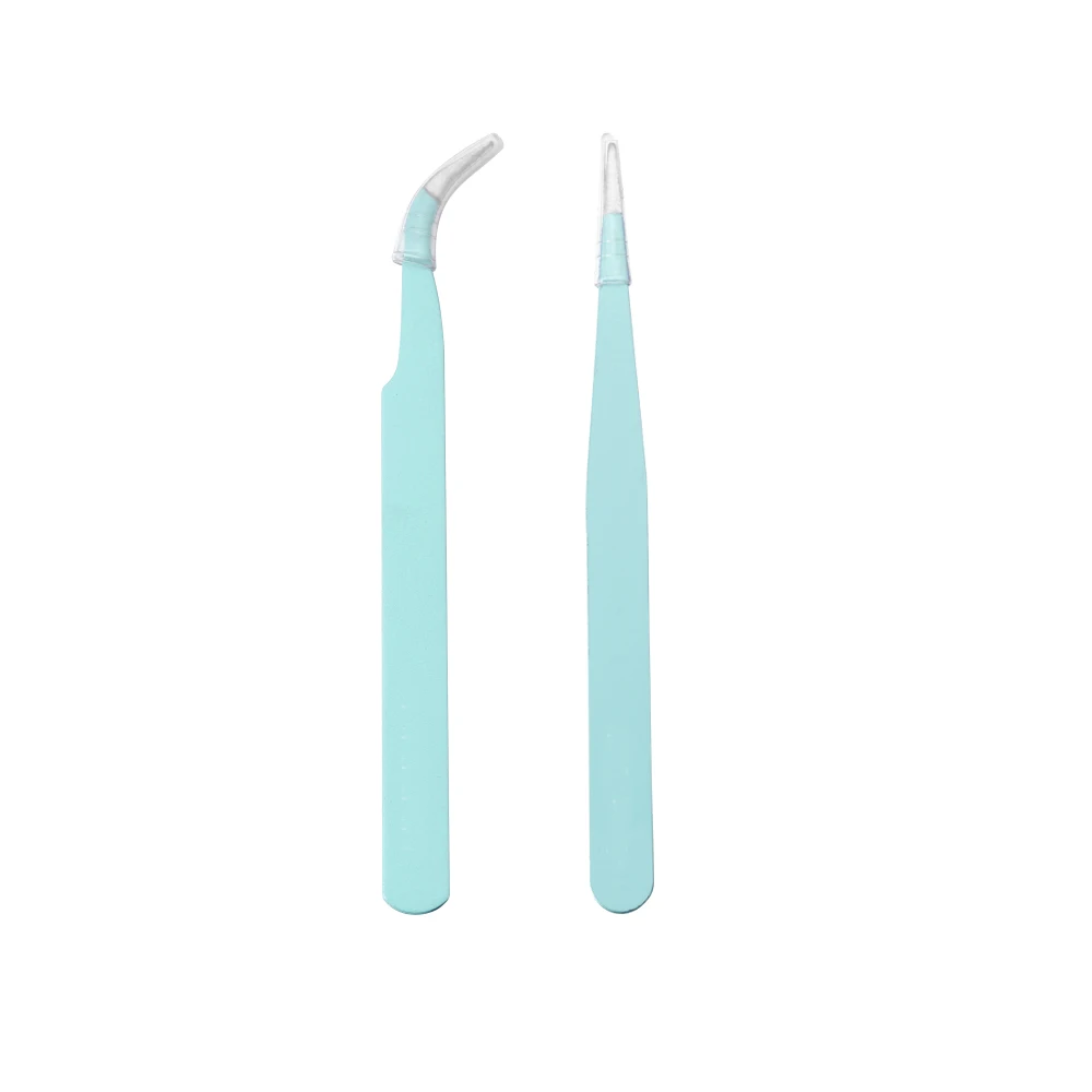 1pcs Anti-Static Excellent Quality Tweezers Bend Long Nose Cross Tweezers For Intersperse Beads Jewerly Tools Sewing Accessories