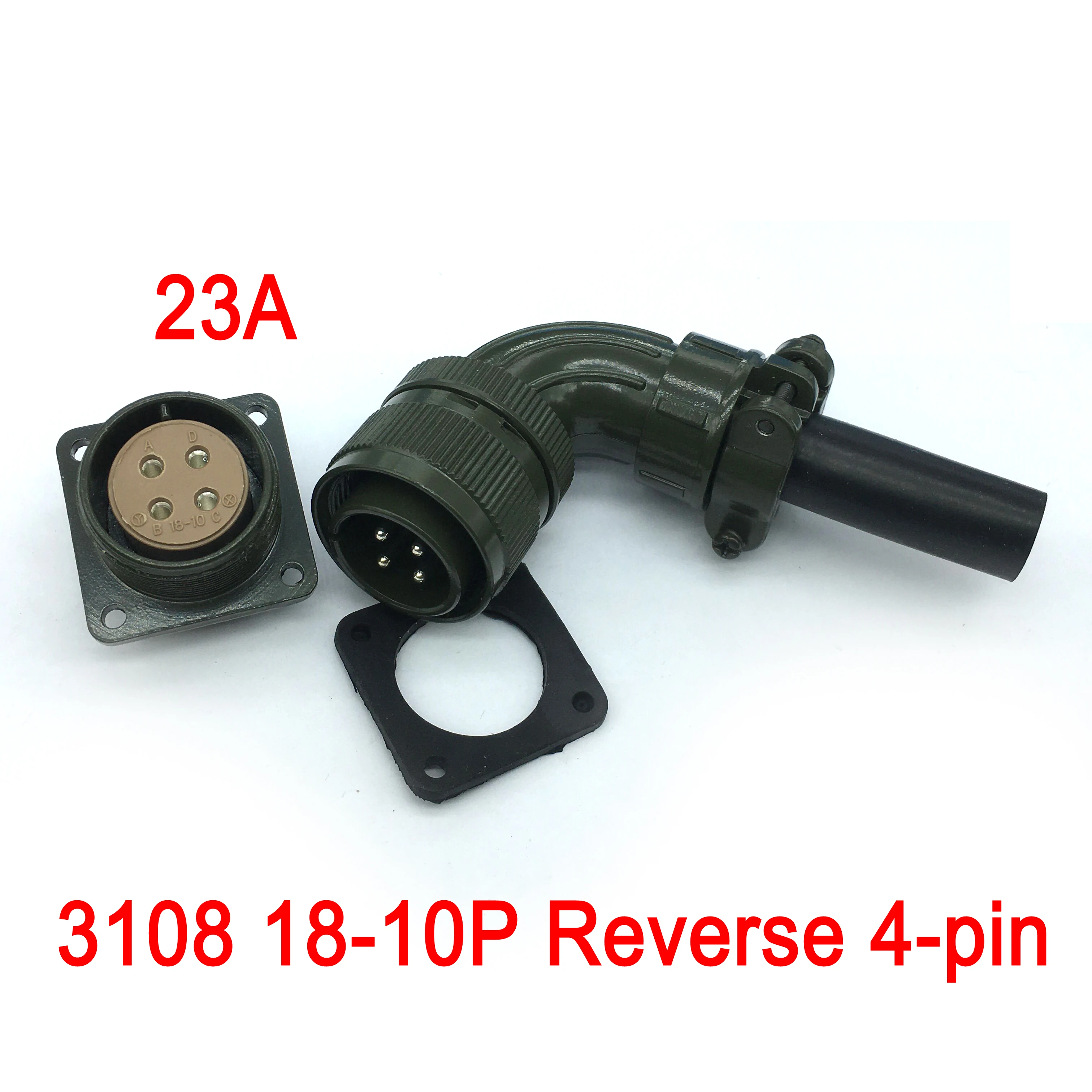 

1 Set Reverse 3108 18-10S 4 Cores 4-Pin 23A Aviation Plug And Socket Connector Pedestal Servo Motor Plug for Panasonic Anchuan