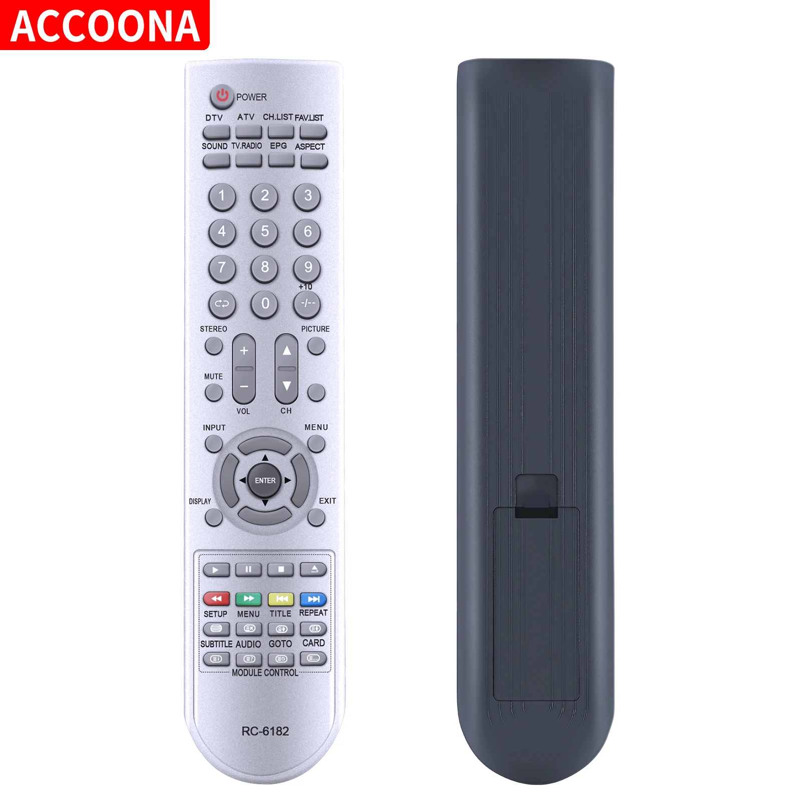 Remote control RC-6182 for TEAC MALATA DAEWOO RC-DWT01-V01 Alba ALCD19DVD1 ODEON LTD-1901D