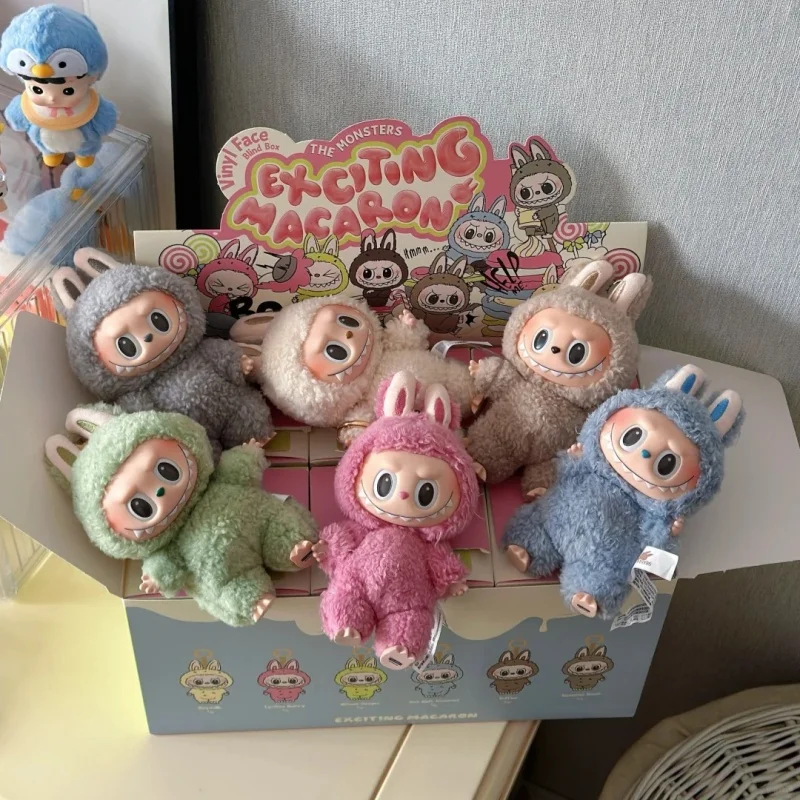 

Официальная подлинная виниловая кукла Popmart Labubu Heartbeat Macaron 2,0, декоративная подвеска для девочек, праздничные подарки