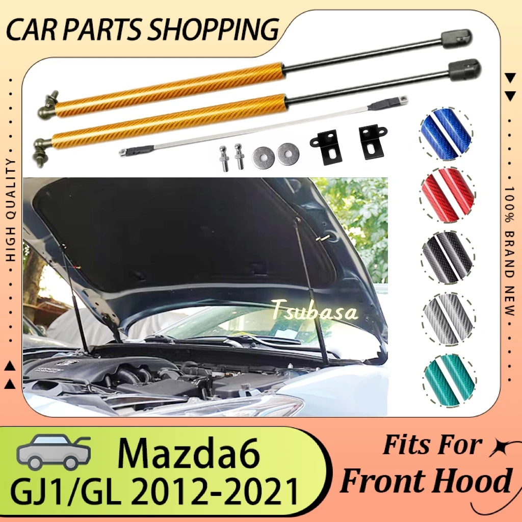 

For 2012-2021 Mazda 6 GJ GL Front Hood Bonnet Modify Gas Struts Lift Support Rods Piston Shock Damper Prop Absorber