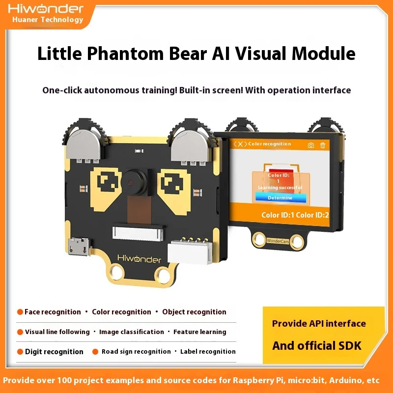 Little Fantasy Bear AI Visual Recognition Module, WonderCam Sensor AI Camera K210 Artificial Intelligence Development Board