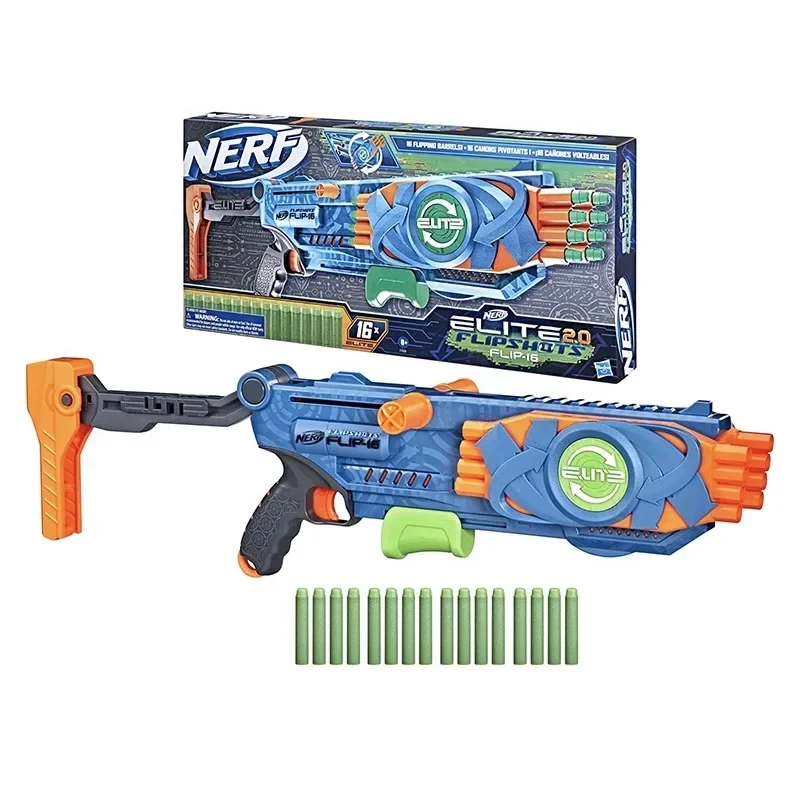 

Hasbro Heat Nerf Elite 2.0 Flip Launcher Flipshots Flip Box Orange Hand Model Holiday Gift Back To School Anime Toys