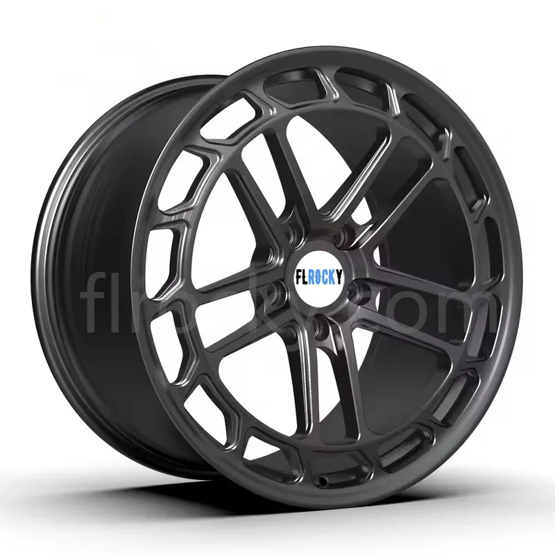 Flrocky Golden Chrome  Carbon Fiber Passenger Customized Wheels Aluminum Alloy for RR 5x130 Deep Concave 17-24 Inch Wheel